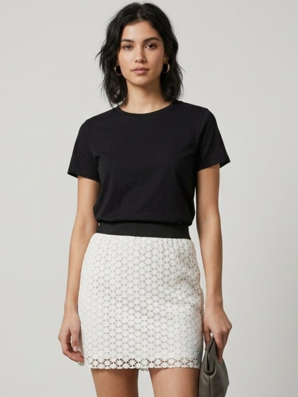 Vero Moda White Lace Skirt